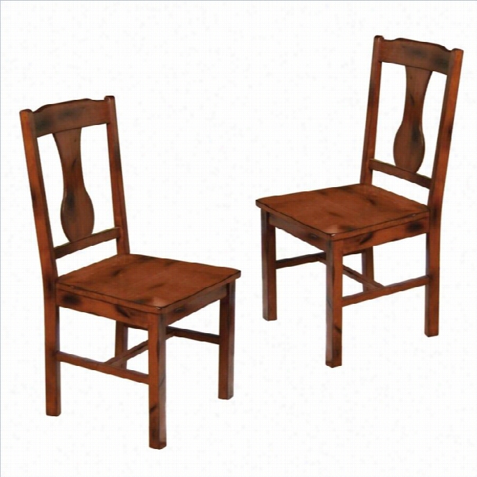 Walker Edison Huntsman Dining Chqir In Dark Oak (set Of 2)