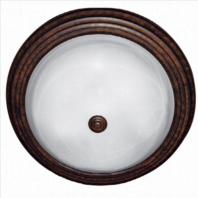 Yosemite Home Decor 3 Lights Flush Mount In Dark Brown