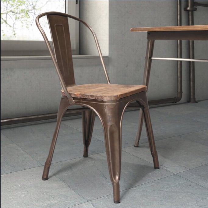 Zuo Elioo Dining Chair In Rustic