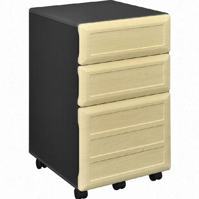 Altra Furniture Benjamin  3drawer File Cabinet In Natural And Gtay