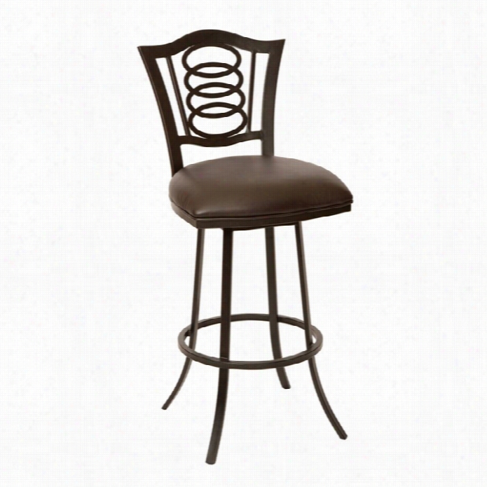 Armen Living Essex 26 Transitional Bar Stool In Coffe