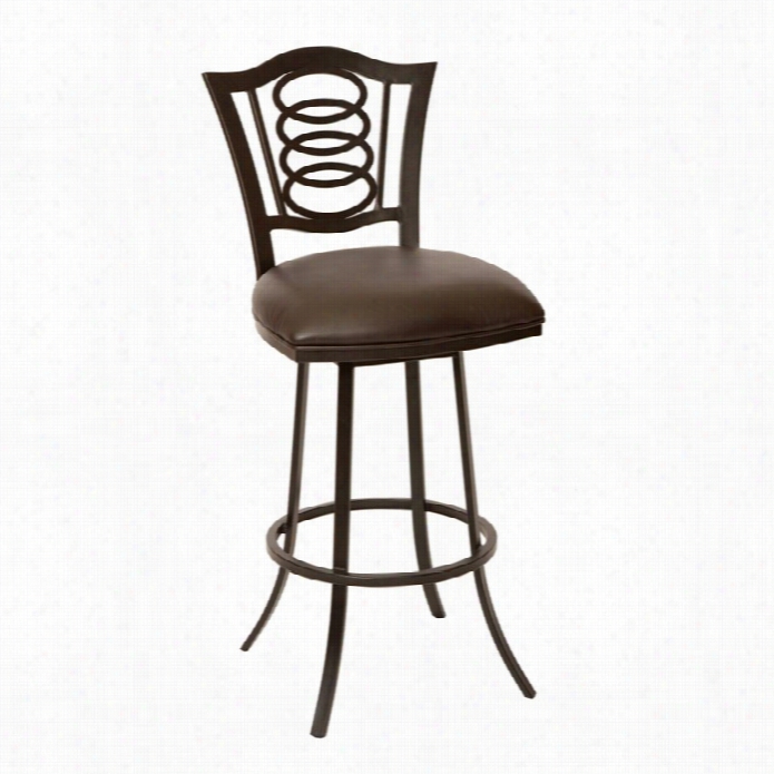 Armen Living Essex 30 Transitional Bar Stool In Coffee