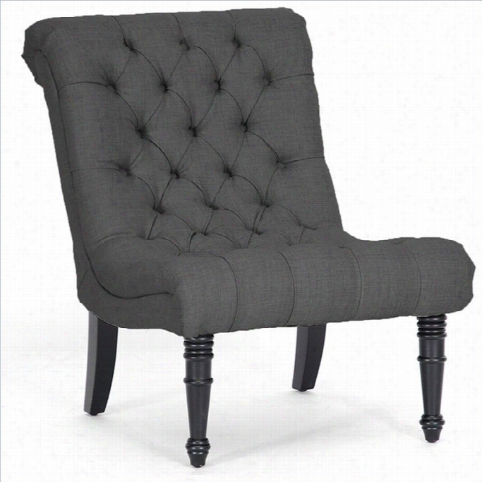 Baxton Studio Caelie Upholstered Tufted Lounge Chair In Graay