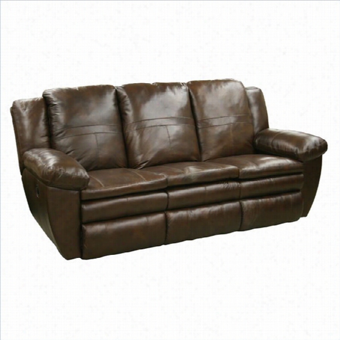 Catnapper Sonoma Leather Reclining Sofa In Sable