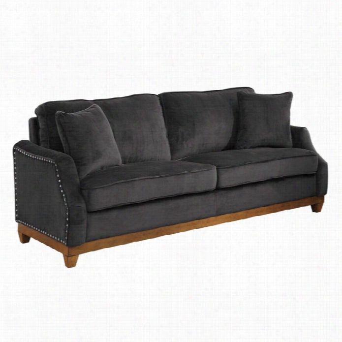 Coaster Acklin Vlvet Sofa In Graphite