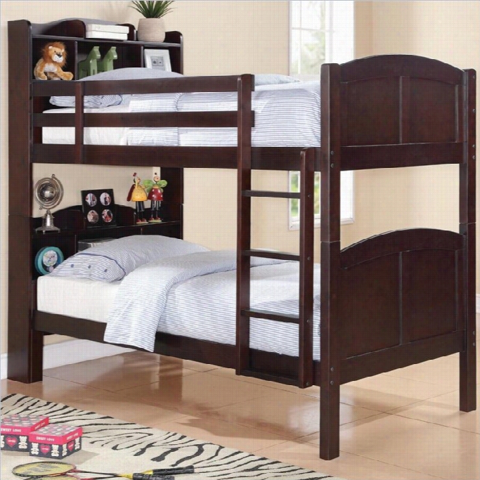 Coaster Parrker Bokocase Twin Over Twin Bunk Bed