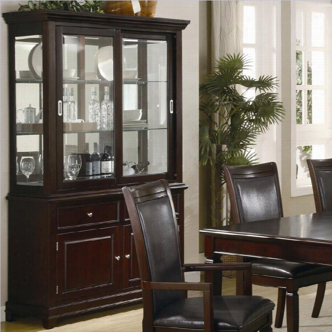 Coaste R Ramona Formal Dining Room China Cabinet In Walnut Finish