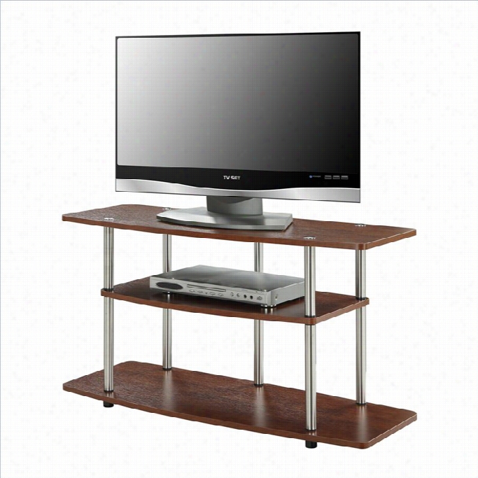 Convenience Concepts Designs2go 3 Tier Wide Tv Stand - Cherry