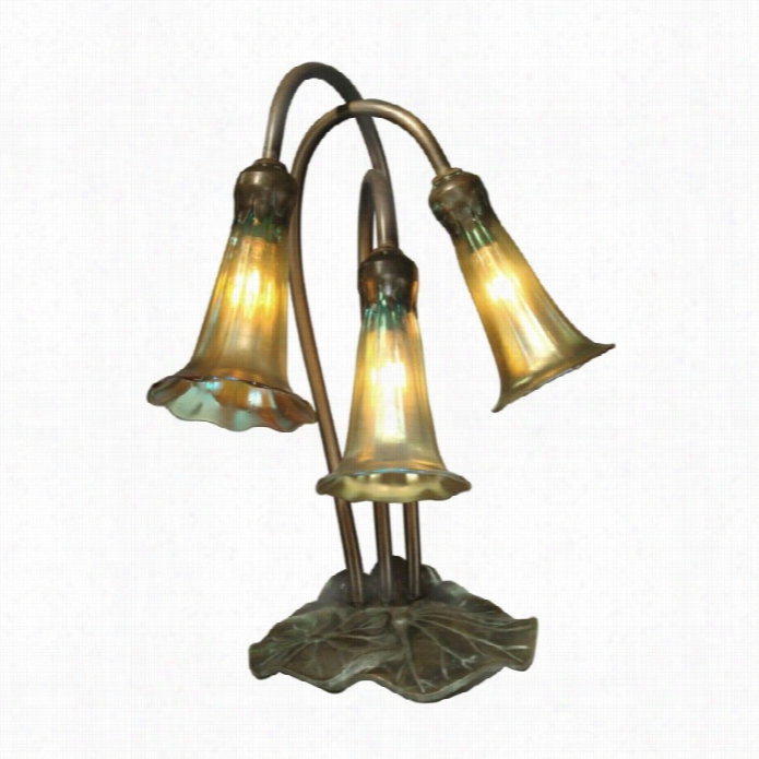 Dale Tiffany 3 Unencumbered Gold Lily Accent Lamp