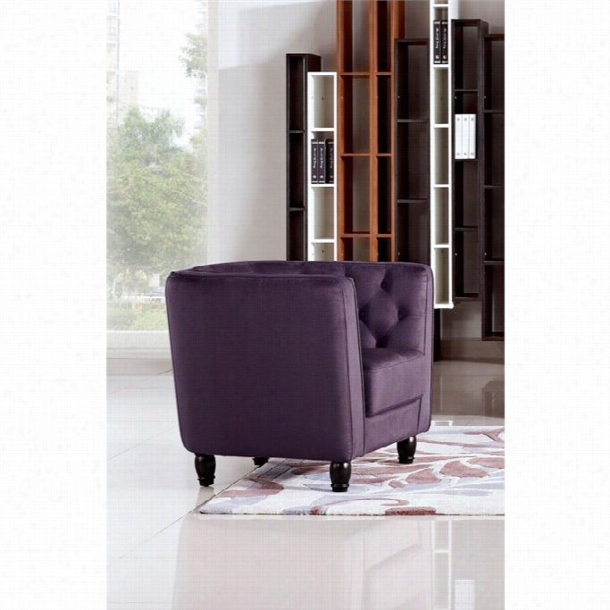 Diamond Sofa Bellini Fabric Accent Chair In Purple