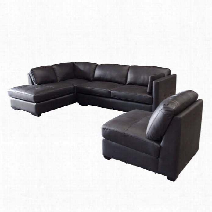 Diamond Sofa Urban L Eather 3 Piece Sofa Set In Mocca