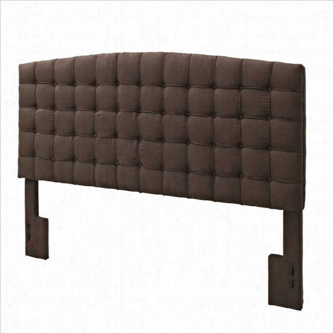 Dore L  Asia Living King Tufted Panel Headboard In Brown