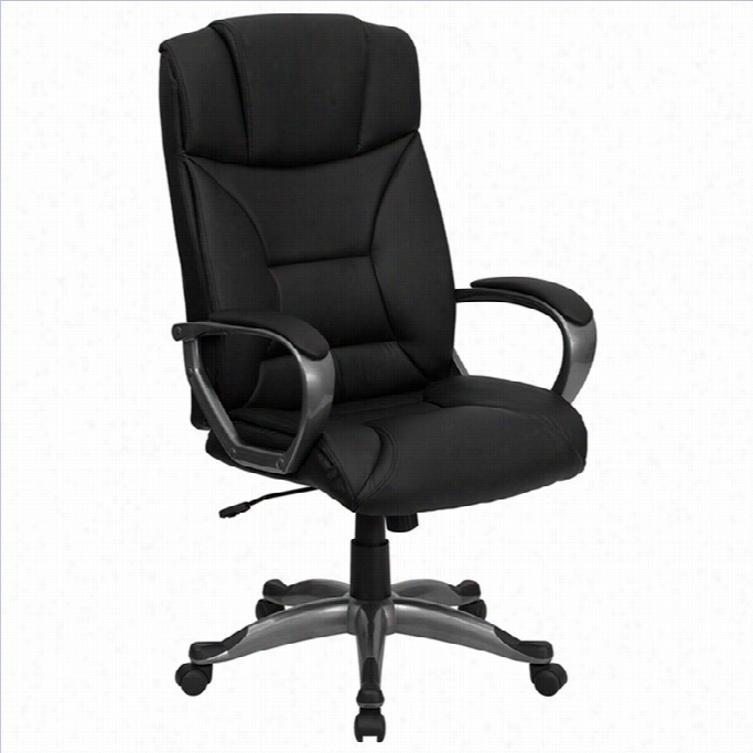 Flash Furniture Comfortable Office Chairman I Black With Arms