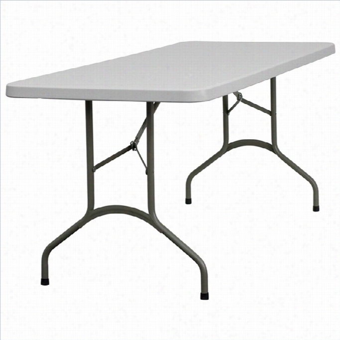 Flash Furniture Granite White Folding  Table In White