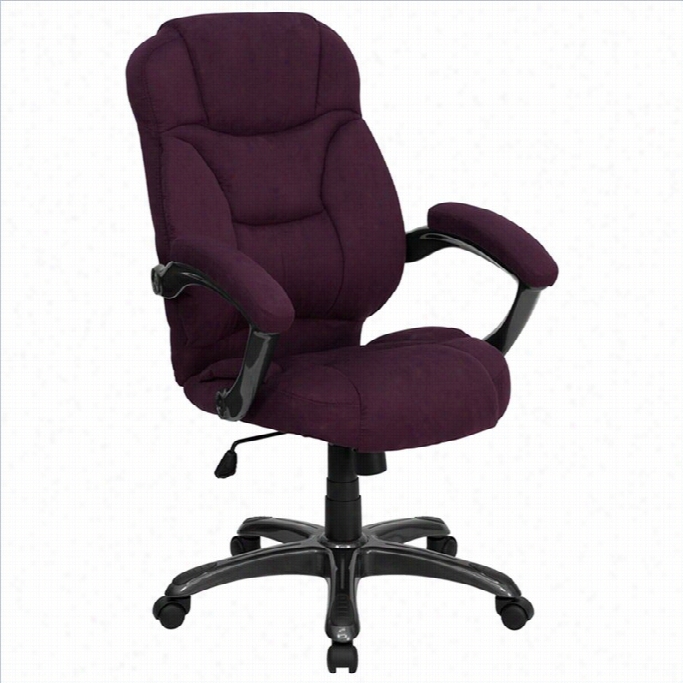 Flash Furniture High Back Microfiber Upholstered Office Chhair In Grape