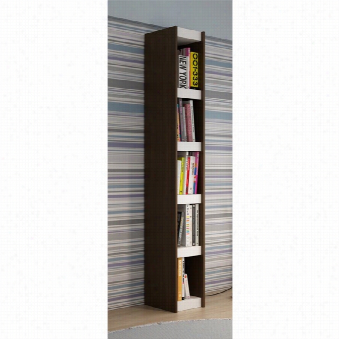 Manhattqn Comfort Parana 1.0 Serie S5 S Helf Bookcase In Tobacco White