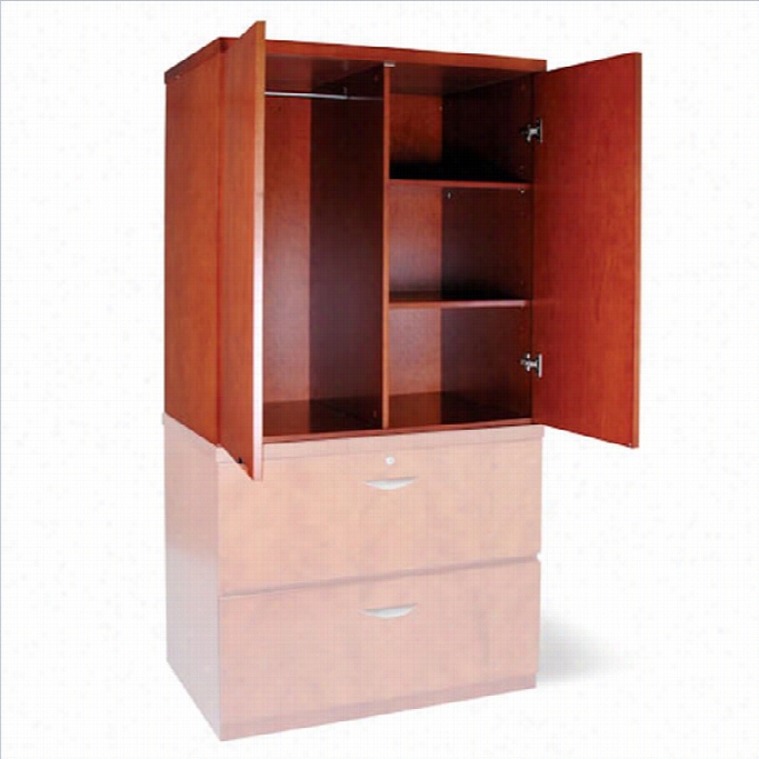 Mayline Mira Wardrobe Unit In Medium Cherry