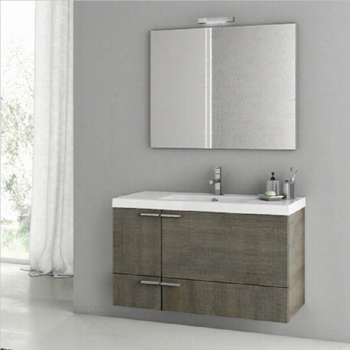 Nameek's Acf 40 New Space Wall Mounted Bathroom Vanity Sset In Grey Oak Senlis