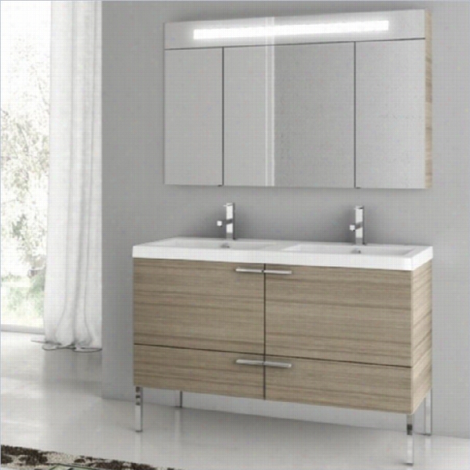 Nameekk's New Space 47 Standing Double Bathroom  Vanity Set In Larch Canapa