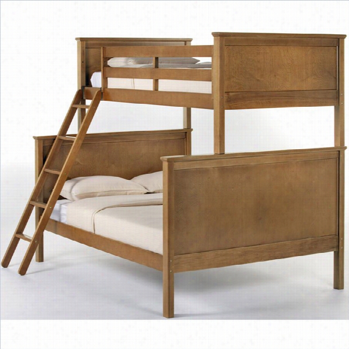 Ne Kids School House Twin Over Full Bunk Bed In Pecan