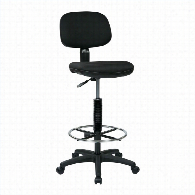 Office Star Dc Serieis Sculptured Back Drafting Chairr Ii Black