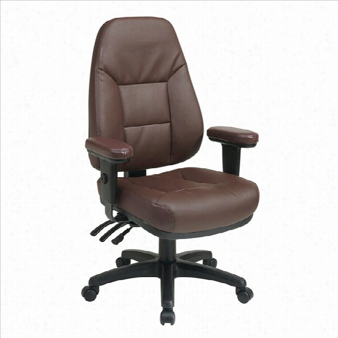 Office Star Professional Ergonomic Burgundy Ec L Eather Office Chair