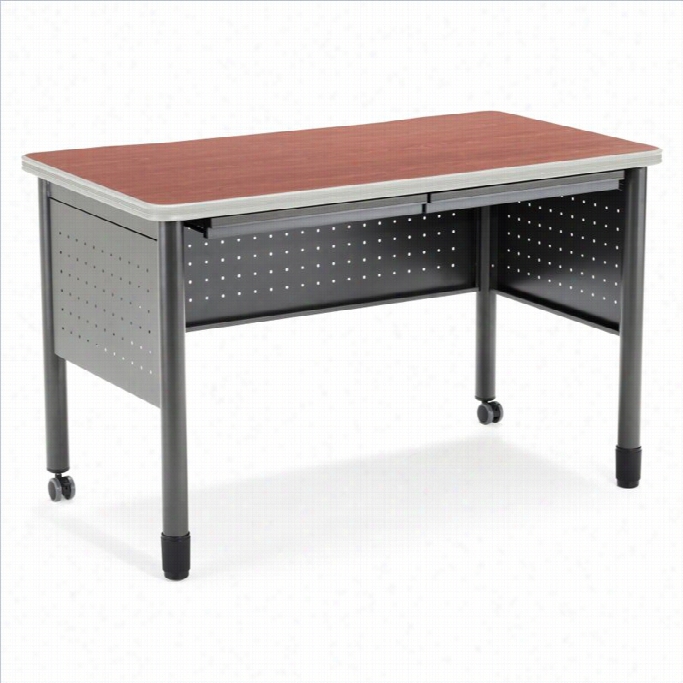 Ofm Mesa Series 47.25 Training Table  With Drawers In Cherry