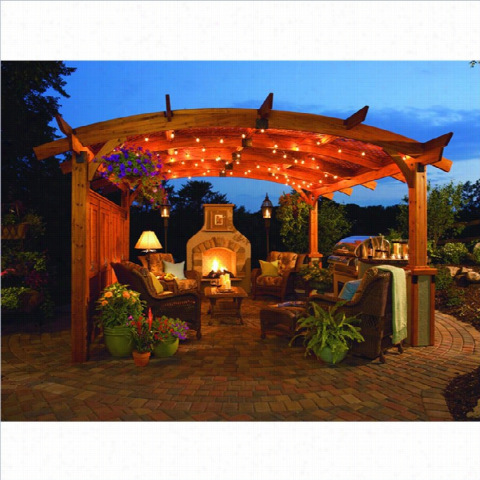 Outdoor Greatroom Cmpany Sonoma Arched Redwood Cedar 16'x16' Perrgola