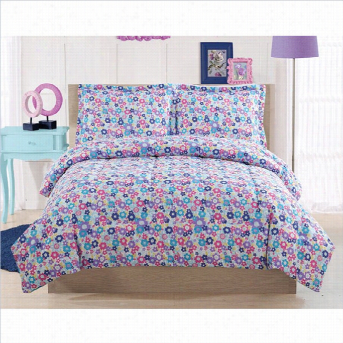 Pem Amreica Libby Floral Multicolor Comforter Set-full