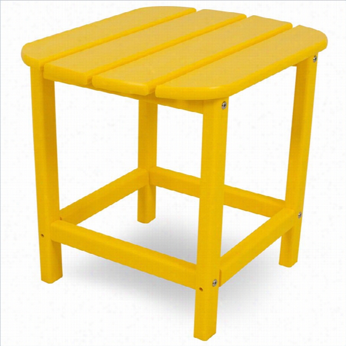 Polywood Souh Beach 18 Inch Side Table In Lemon