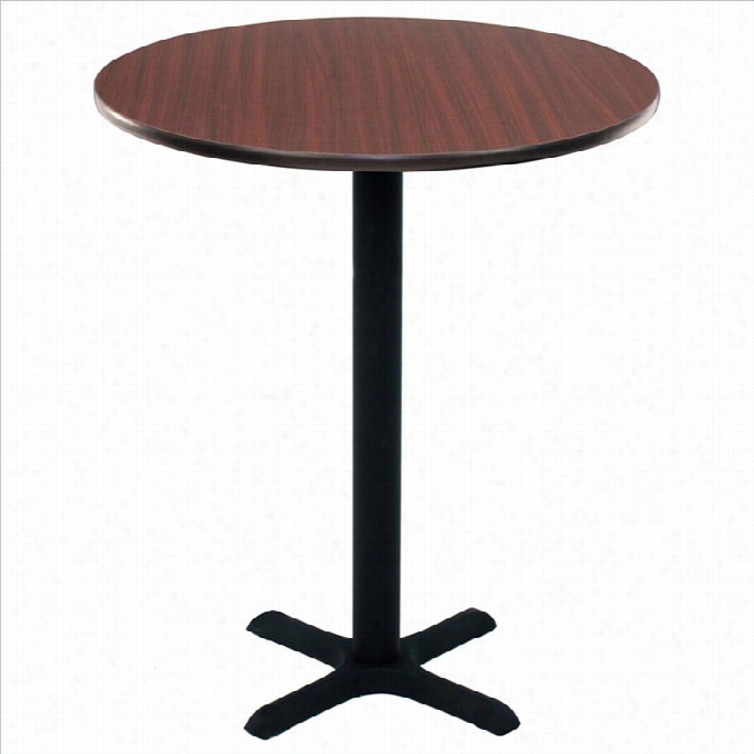 Regency Round Cafe Table In Mahogany-30 Inch