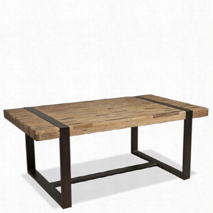 Riverside Teton Wood Rectangular Coffee Table In Natural Multi Tone