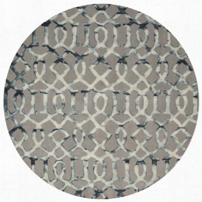 Safavieh Dive Dyed Grey Contemporary Rug - Round 7'