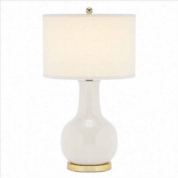 Safavieeh Judy Ceramic Grey Lamp Withh White Shade