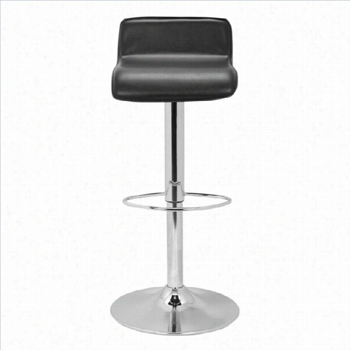 Safavieh Pteer 34.5 Bar Stool Iwth Adjustable Seat In Bla Ck