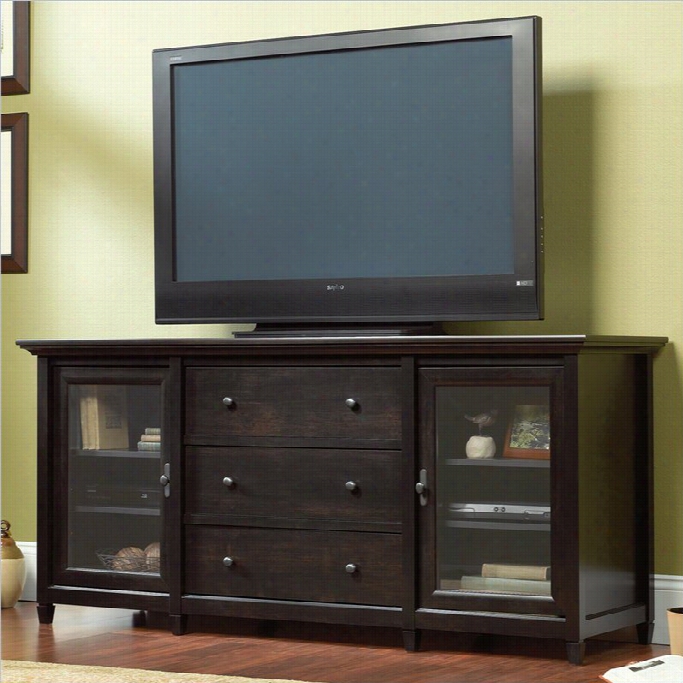 Sauder Edge Water7 1 Tv Credenza In Estate Blck