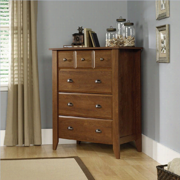 Sauder Shoal Creek 4-drawer Chest In Oiled Oak