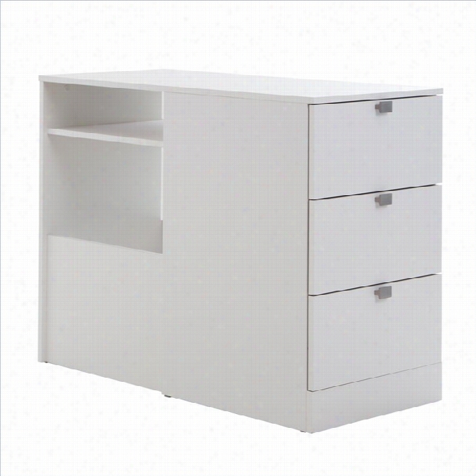 Sout Hshore Sparkling Twin Storage Bookcase Headboard With 3 Drawers In  White