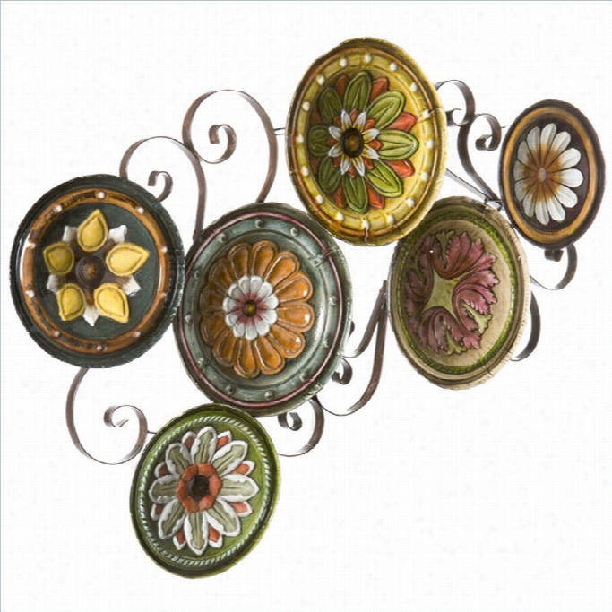 Southern Enterprises Zamora Hand Painted And Glazed Wall Art-scattered