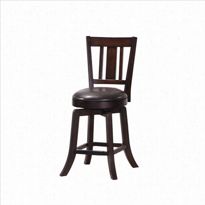 Steve Silver Cmopany Gimlet 24 Straight Back  Swivel Counter Stool In  Espresso