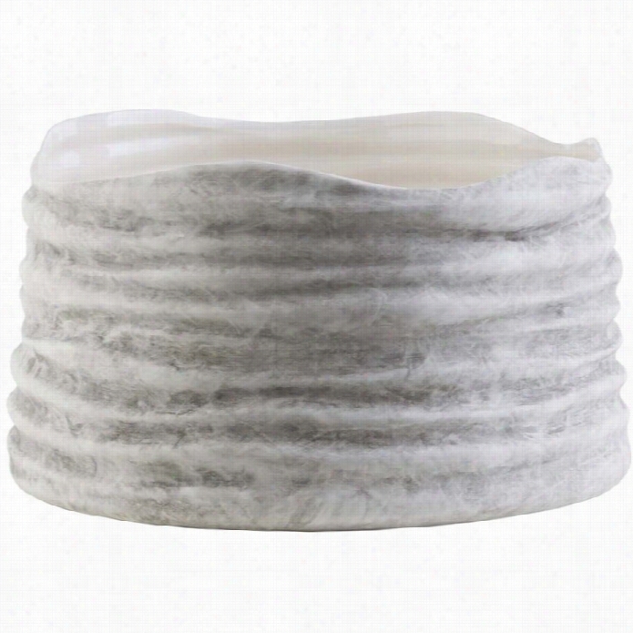 Surya North Harbor 5.5 X 10.25 Cceramic Bowl In Gray