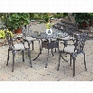Home Styles Largo 5 Piece Dining Set with Cuhions in Taupe