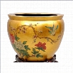 Oriental Furniture 16 Gold Leaf Birds and Flowers Fishbowl