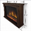 Real Flame Slim Jackson Electric Wall Fireplace in Vintage Black Maple