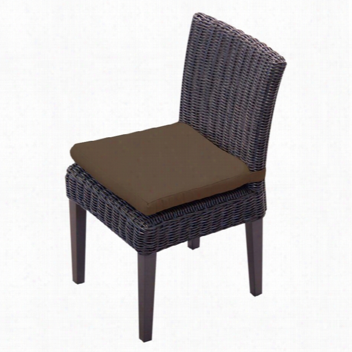 Tkcvenice Wicker Patio Dining Chairs In Cocoa (set Of 2)