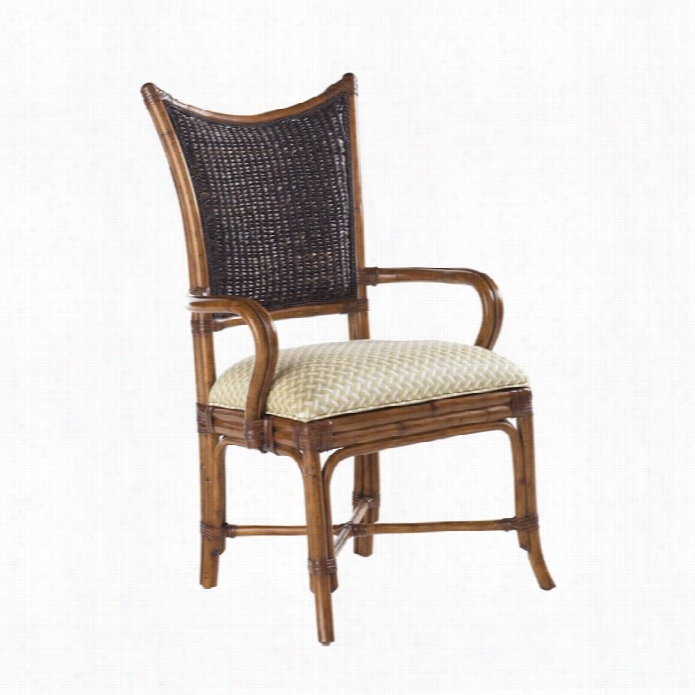 Tommy Bahama Home Island Estate Manrgove Fabric Arm Dining Chair In Plantation