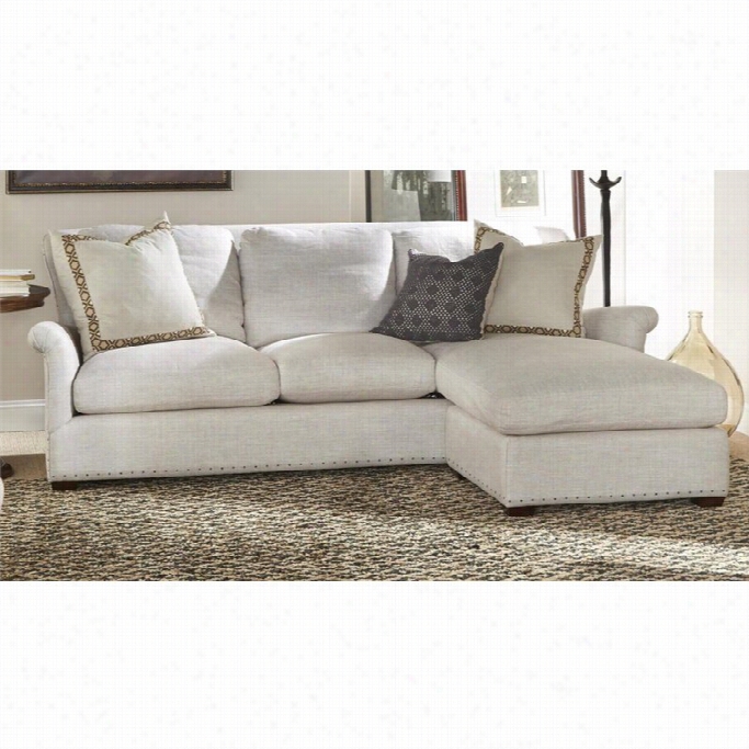 Universal Furniture  Haven Upholstered Sofa With Ottoman In Linen