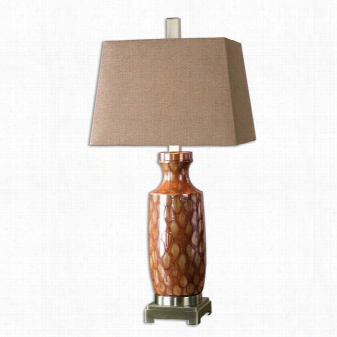 Uttermost Aguilar Rust Red Table Lamp