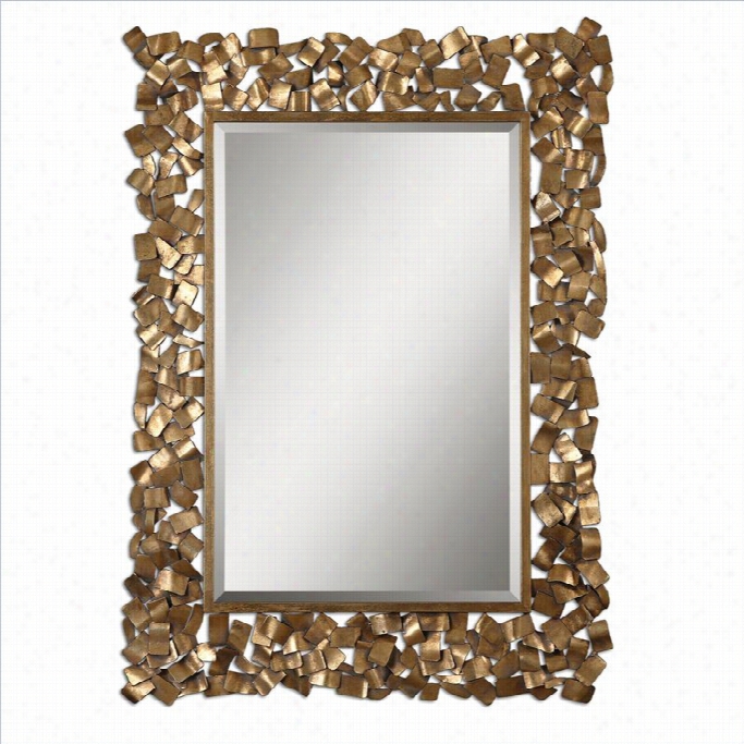 Uttermost Capulin Mirror In Antique Gold