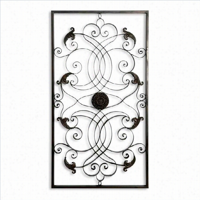 Uttermosteffie Rectangle Metal Wall Art In Distressed Aged Murky